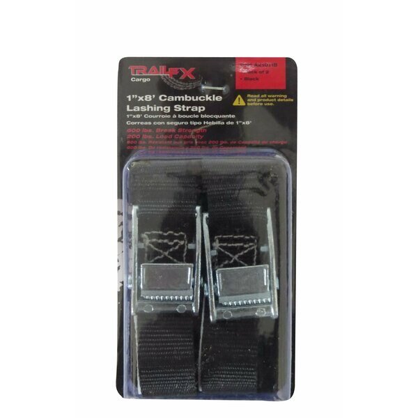 TIE DOWNS Cargo Tie Down 8 Foot Length X 1 Inch Width 200 Pound Load Capacity 600 Pound Break Str, Trailfx, Mfr#: A21011B